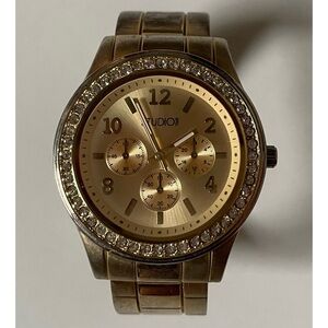 Snap On Rhinestone Gold Watch💎⌚️